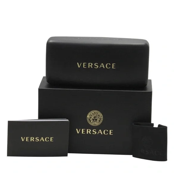 Versace Women’s Black & Gold VE 2232 Metal Aviator Sunglasses 61mm (Adult) - Picture 2 of 2